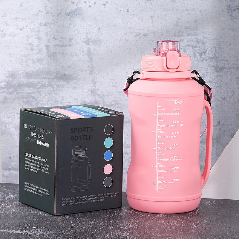 Apex Ritual – 2L Portable Silicone Water Bottle with Handle – Outdoor Sports & Gym Water Cup