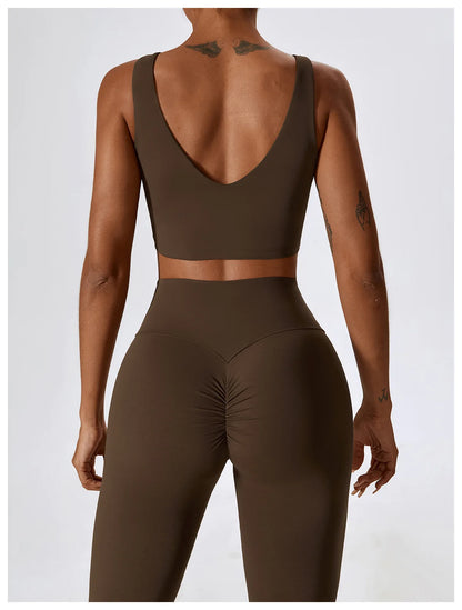 Apex Ritual – Yoga Set 2PCS Seamless Women Sportswear – Gym Legging Fitness Bra Crop Top