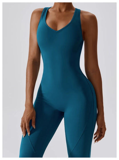 Apex Ritual – Women's One-Piece Gym Jumpsuit – Stretch Sports Bodysuit