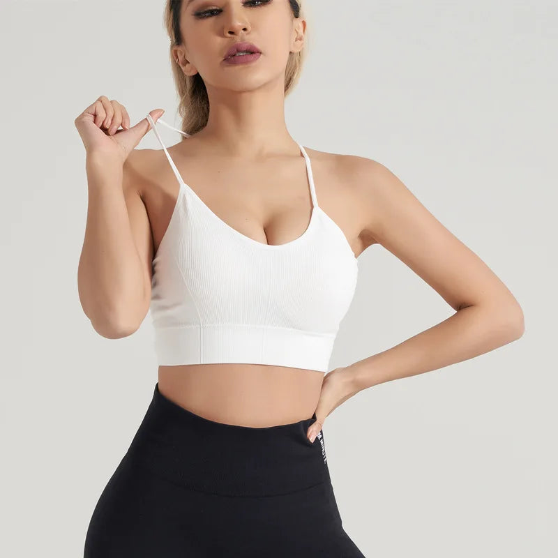 Apex Ritual – Women's Crossback Sports Bra – Removable Pads, Breathable Training Bra