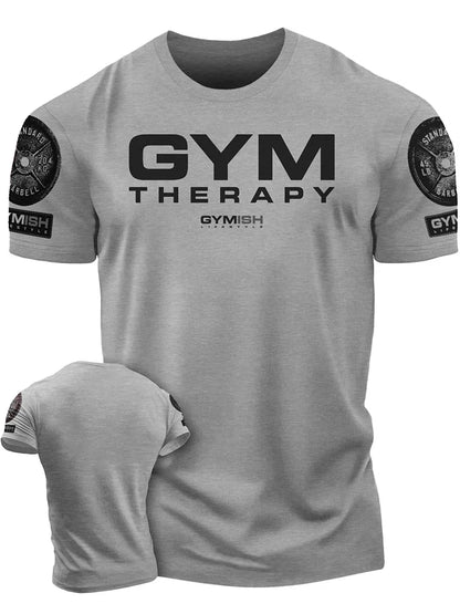 Apex Ritual – GYM Letter Print Round Neck T-Shirt – Breathable Men's Sports Top