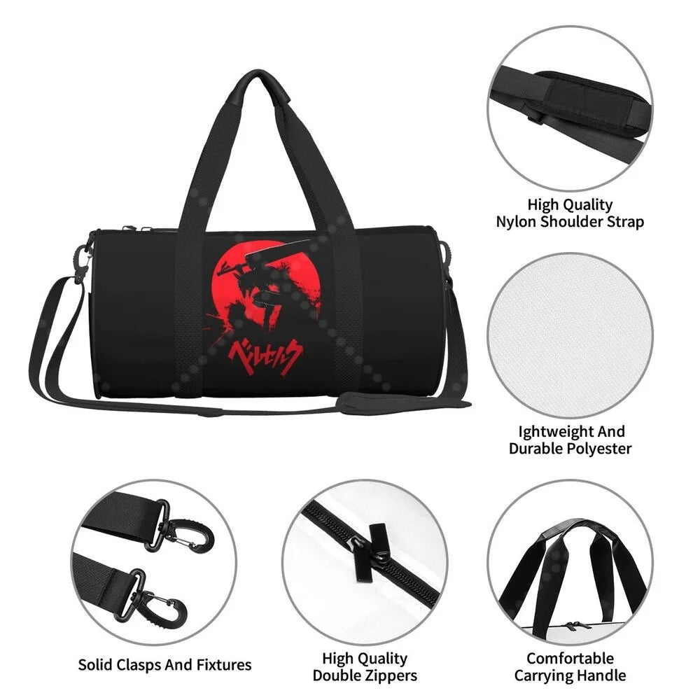 Apex Ritual – Anime Print Round Duffel Bag – Durable Outdoor Yoga Fitness & Travel Duffle Bag