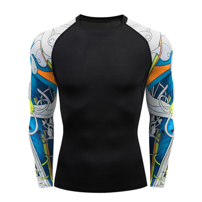 Apex Ritual – MMA Long Sleeve Rashguard – BJJ Muay Thai Compression Shirt Gym Boxing Jersey