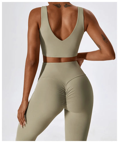 Apex Ritual – Yoga Set 2PCS Seamless Women Sportswear – Gym Legging Fitness Bra Crop Top