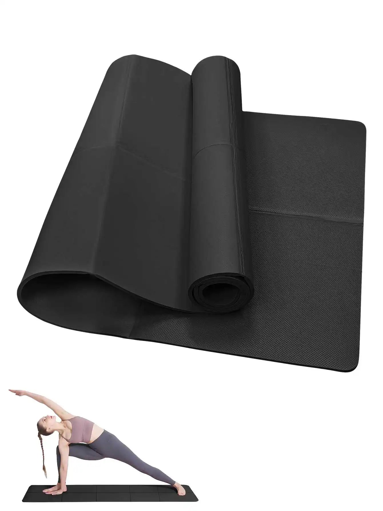 Apex Ritual – Yoga Mat Pilates Fitness Mat 3/4/6mm – Non-Slip Thick Exercise Cushion for Gym & Training