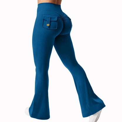 Apex Ritual – Women's High-Waist Flare Leggings – Pocket Quick-Dry Training Pants