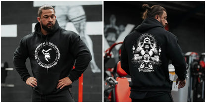 Apex Ritual – Men's Gym Fitness Hoodie – Autumn Long Sleeve Hooded Pullover Printed Sweatshirt
