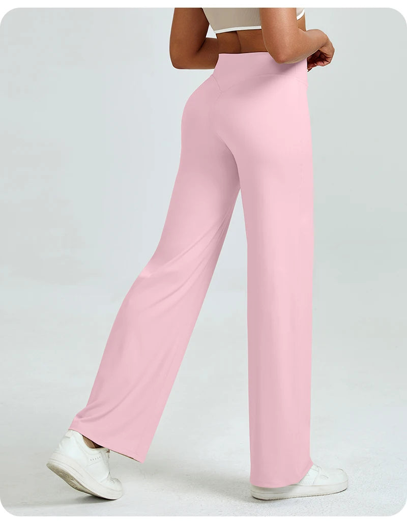Apex Ritual – Women's High-Waist Straight-Leg Yoga Pants – Relaxed Fit Training Trousers