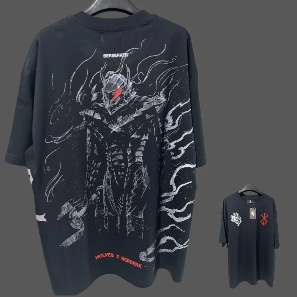 Apex Ritual – Anime Print Men's Crewneck T-Shirt – Loose Casual Fitness Training Cotton Tee
