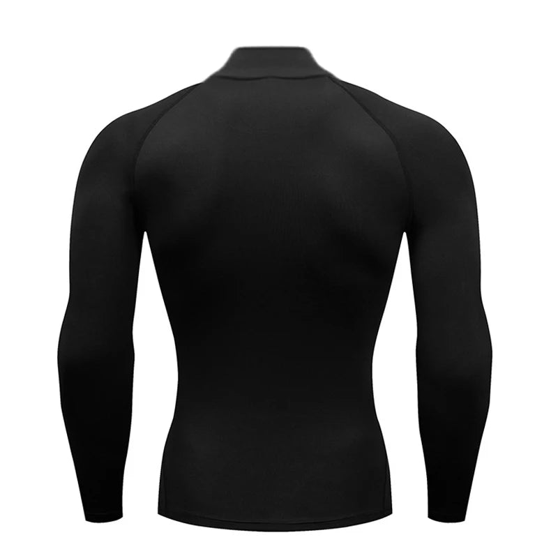 Apex Ritual – Men's Long Sleeve Compression Running Shirt – Turtleneck Quick-Dry Sports Top