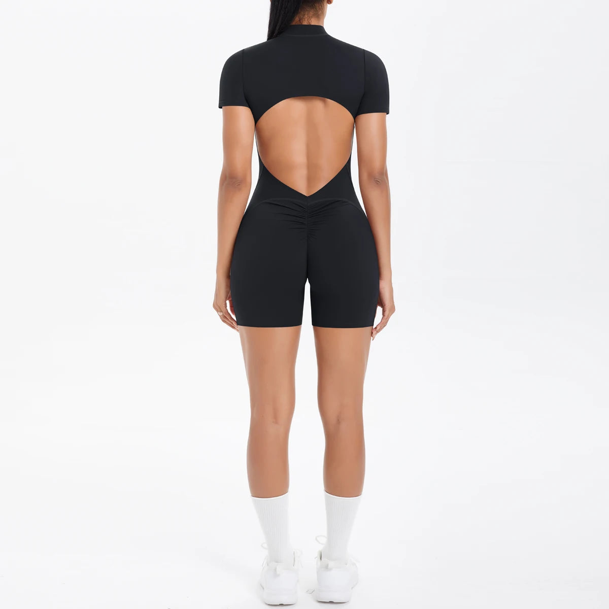 Apex Ritual – Women's One-Piece Training Jumpsuit – Zip-Front Workout Bodysuit