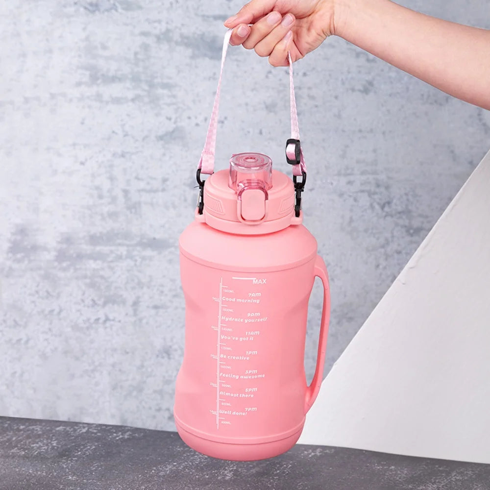 Apex Ritual – 2L Portable Silicone Water Bottle with Handle – Outdoor Sports & Gym Water Cup