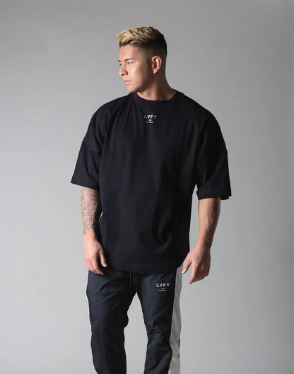 Apex Ritual – メンズ ゆったりフィット サマー スポーツ Tシャツ – フィットネス バスケットボール 半袖 韓国スタイル