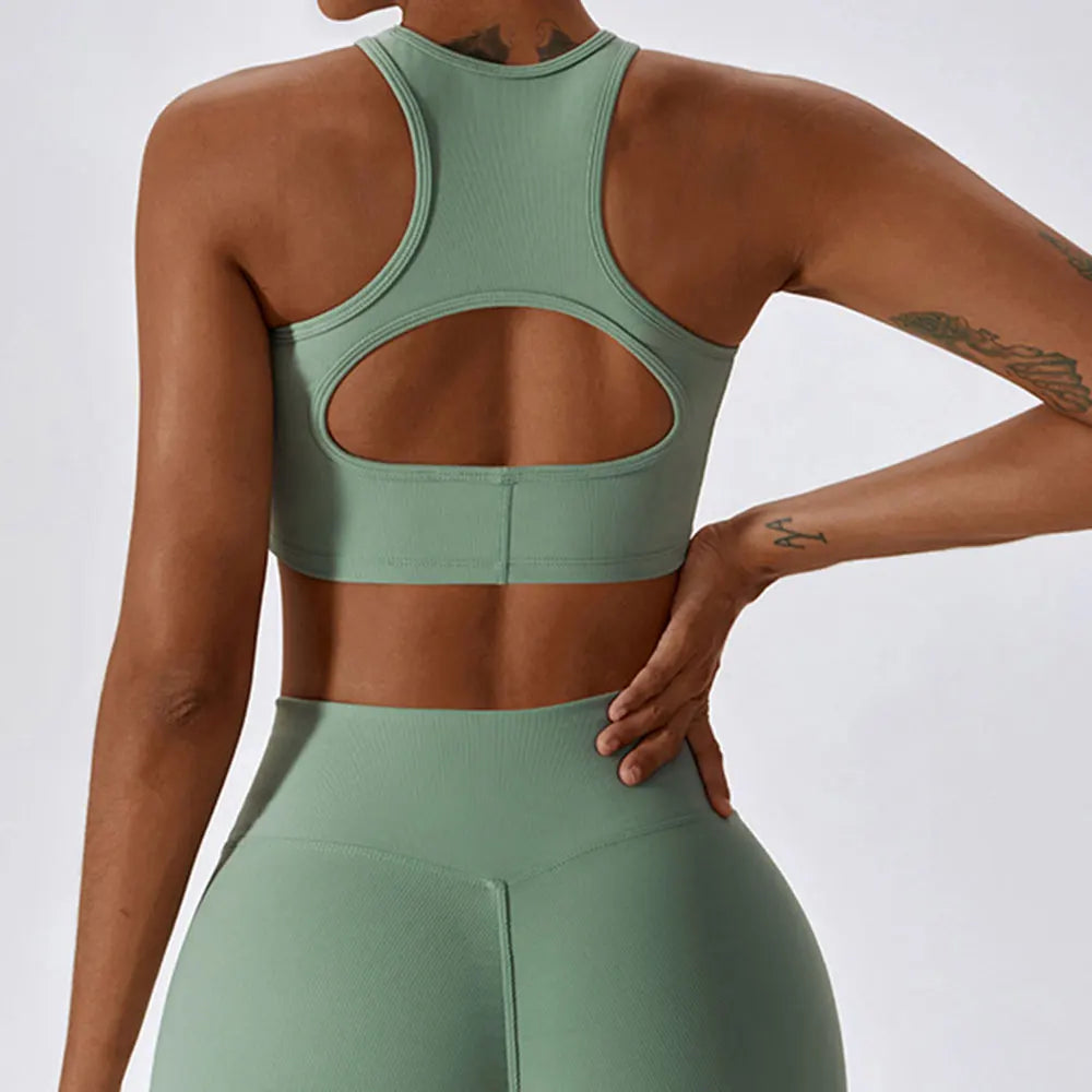APEX RITUAL Women's High-Impact Sports Bra – Seamless Shockproof Support