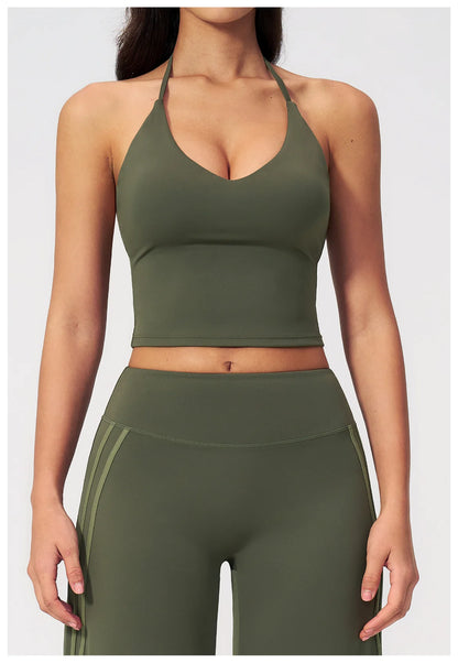 Apex Ritual – Yoga Tank Top Summer Women Deep-V – Fitness Shockproof Push Up Running Vest