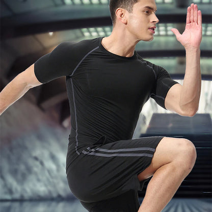 Apex Ritual Men's Compression Set – 3D Print Rash Guard Top & Shorts