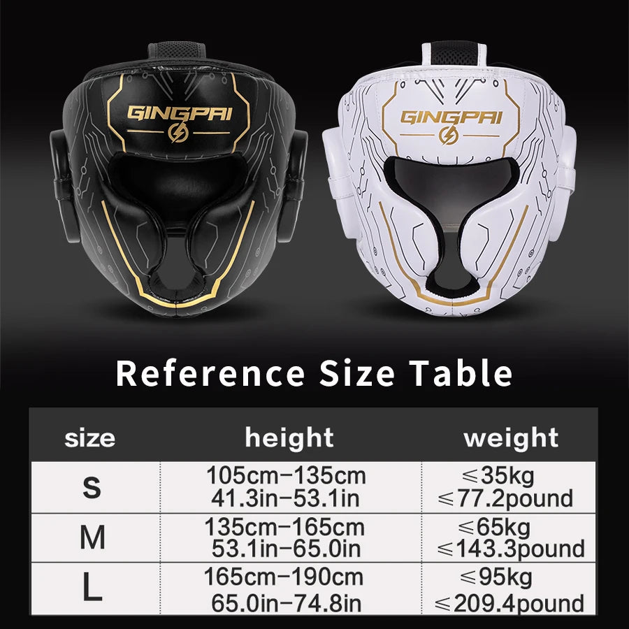 Apex Ritual – Full-Coverage MMA Boxing Helmet – Leather Head Guard for Muay Thai & Kickboxing