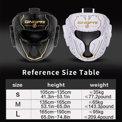 Apex Ritual – Full-Coverage MMA Boxing Helmet – Leather Head Guard for Muay Thai & Kickboxing