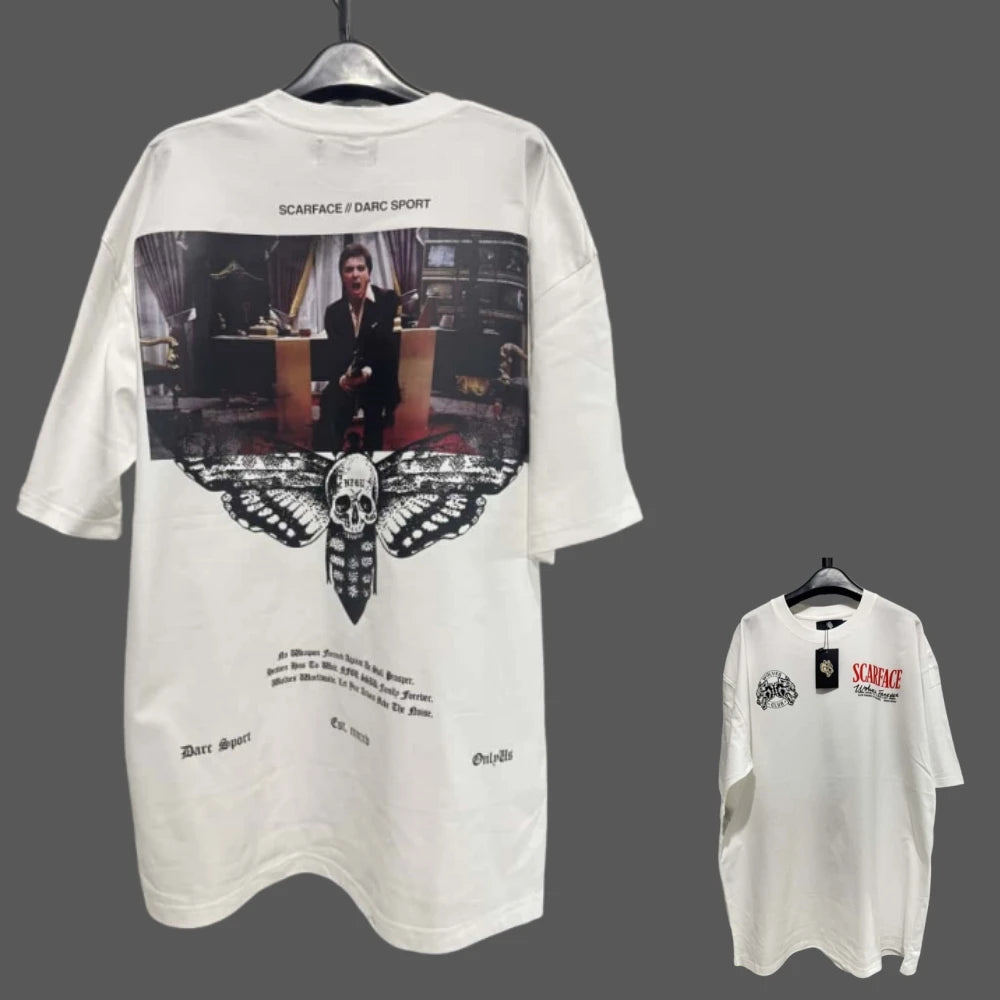 Apex Ritual – Anime Print Men's Crewneck T-Shirt – Loose Casual Fitness Training Cotton Tee
