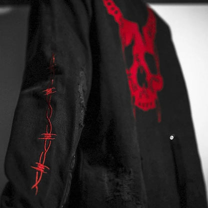 Apex Ritual – Gym Mens Denim Jacket – Fashion Motorcycle Jeans Jacket Casual Sports Fitness Coat