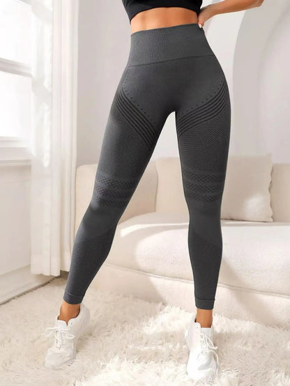 Apex Ritual – Women's High-Waist Textured Leggings – Tummy-Control Training Tights
