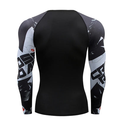 Apex Ritual – MMA Long Sleeve Rashguard – BJJ Muay Thai Compression Shirt Gym Boxing Jersey