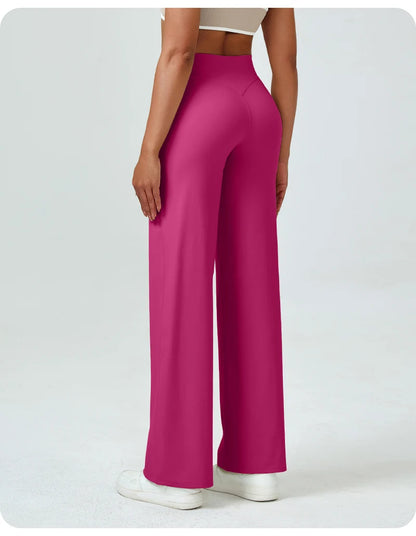 Apex Ritual – Women's High-Waist Straight-Leg Yoga Pants – Relaxed Fit Training Trousers