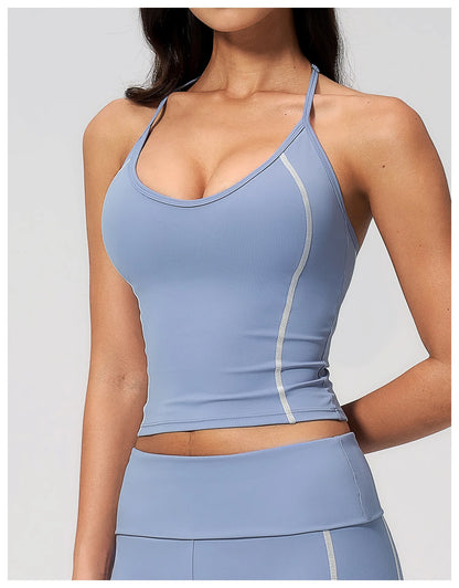 Apex Ritual – High Elastic Yoga Tank Top Women – Sports Vest Quick-Dry Workout Slim Gym Bra