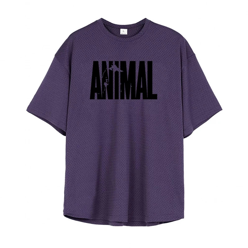 Apex Ritual – Men's Oversized Mesh Gym T-Shirt – Quick-Dry Training & Running Tee