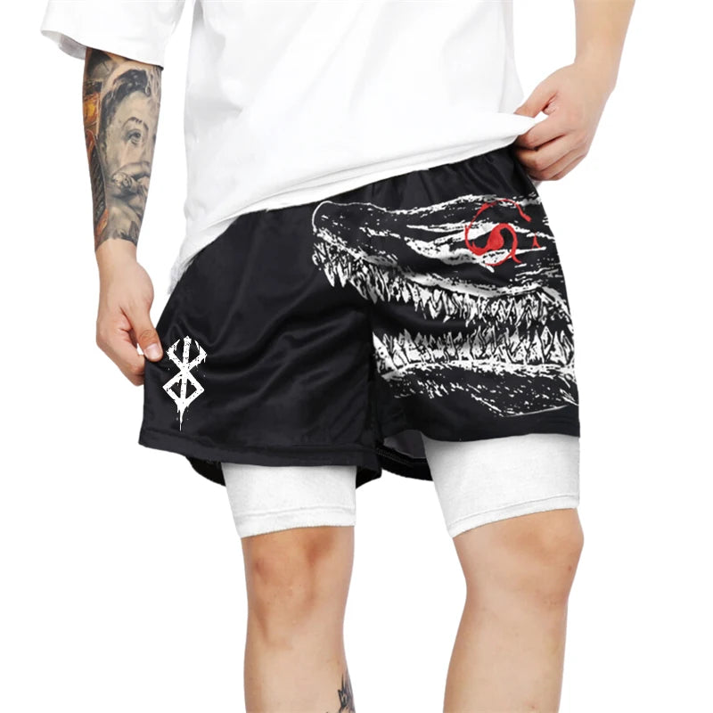 Apex Ritual – Men's 2-in-1 Training Shorts – Quick-Dry Double-Layered Gym Running Shorts