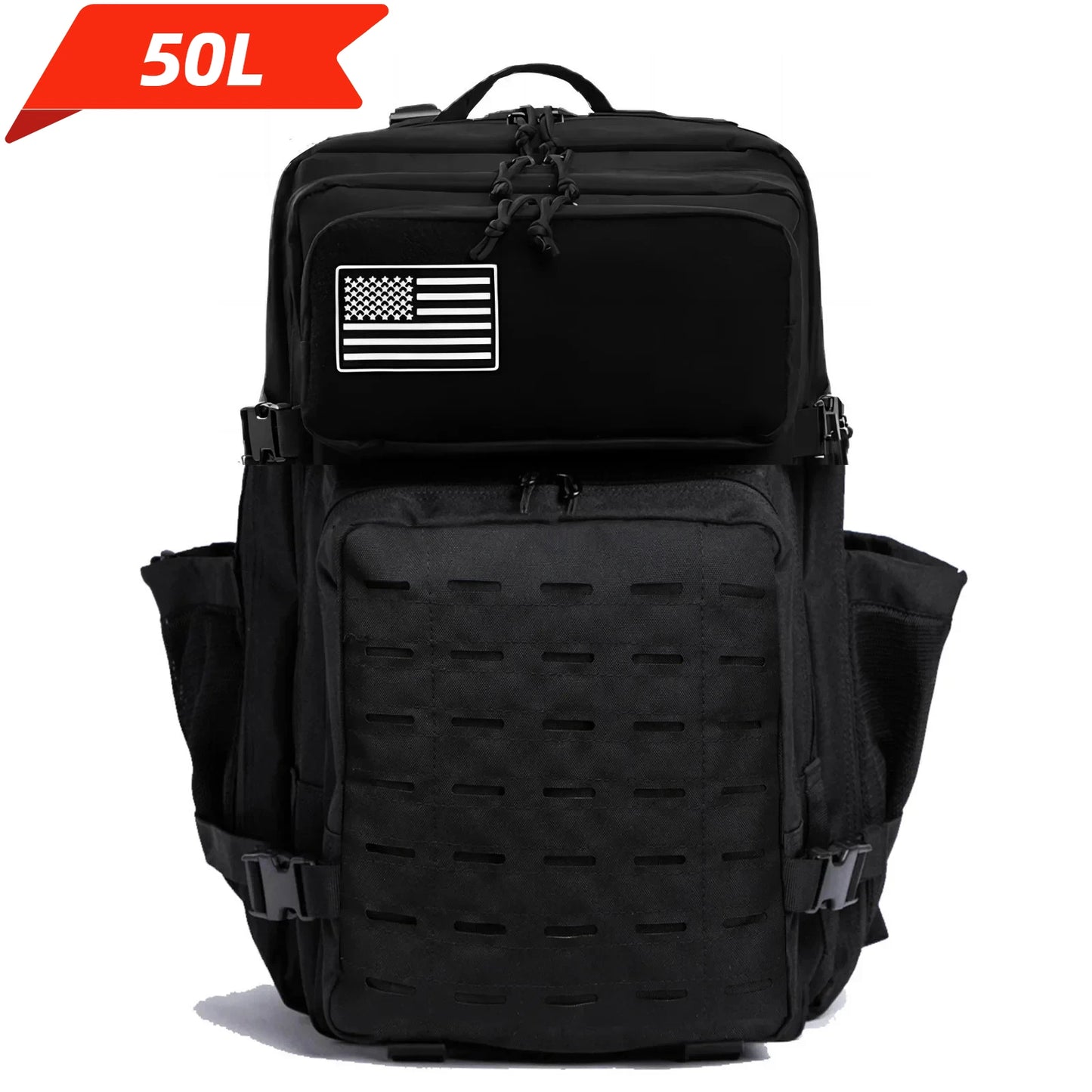 Apex Ritual – Tactical Molle Hunting Backpack 25L/50L – EDC Gym & Outdoor Hiking Rucksack with Bottle Holders