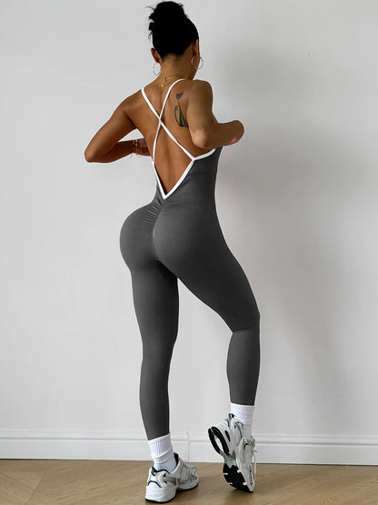 Apex Ritual – Women's One-Piece Sports Romper – Running & Gym Workout Jumpsuit
