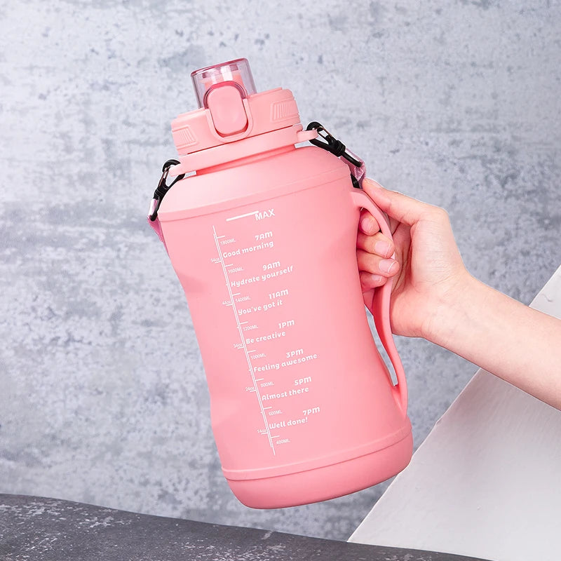 Apex Ritual – 2L Portable Silicone Water Bottle with Handle – Outdoor Sports & Gym Water Cup