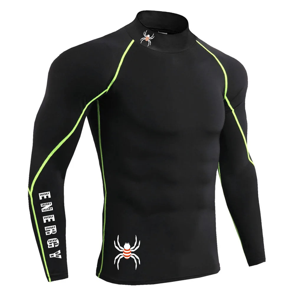Apex Ritual – Men's Long Sleeve Compression Running T-Shirt – Quick-Dry Bodybuilding Fitness Top