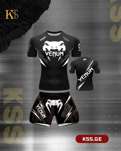 Apex Ritual – Men's Martial Arts & Boxing Casual Set – Short-Sleeve Shorts Set