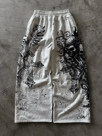 Apex Ritual Y2K Streetwear Joggers – Loose-Fit Wide-Leg Training Pants