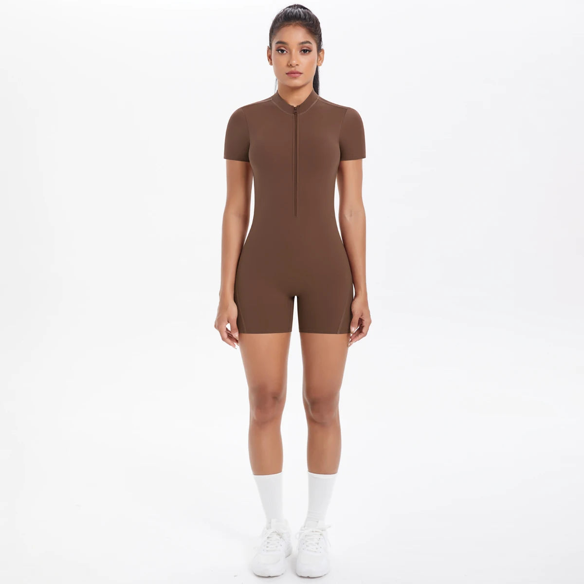 Apex Ritual – Women's One-Piece Training Jumpsuit – Zip-Front Workout Bodysuit