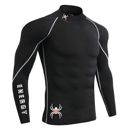 Apex Ritual – Men's Long Sleeve Compression Running T-Shirt – Quick-Dry Bodybuilding Fitness Top