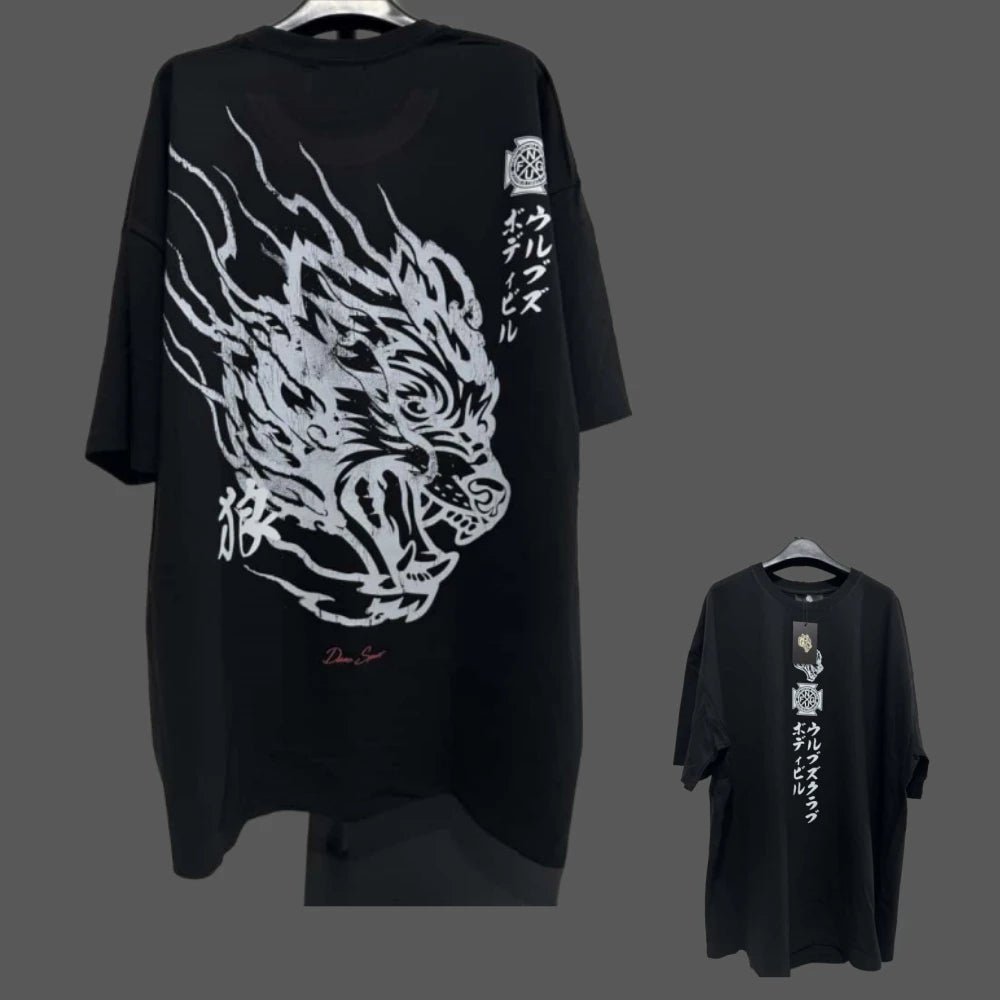 Apex Ritual – Anime Print Men's Crewneck T-Shirt – Loose Casual Fitness Training Cotton Tee