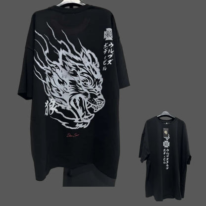 Apex Ritual – Anime Print Men's Crewneck T-Shirt – Loose Casual Fitness Training Cotton Tee