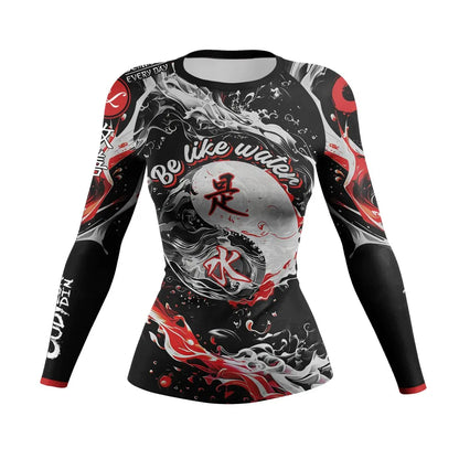 Apex Ritual – Women's Mock Neck MMA Compression Rash Guard – 4-Way Stretch BJJ & Boxing Rashguard