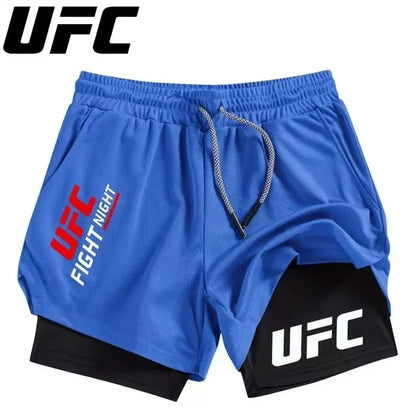 Apex Ritual – Men's 2-in-1 Fitness Running Shorts – Compression Lining with Phone Bag & Towel Ring
