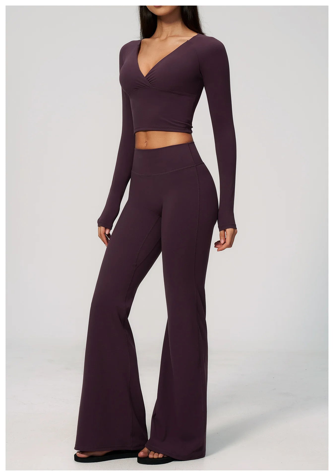 Apex Ritual – Yoga Set 2PCS Women – Gym Legging Fitness Bra Crop Top Long Sleeve Sports Suits