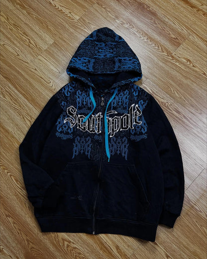 Apex Ritual – Explosions Y2K Hooded Sweater Men – American Retro Hip-Hop Graffiti Unisex Zipper Hoodie