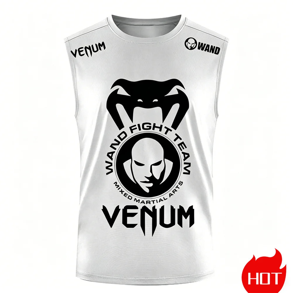 Apex Ritual – Men's 3D Snakehead Fitness Tank Top – Breathable Oversized Sleeveless Graphic Shirt