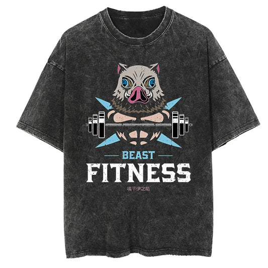 Apex Ritual – Men's Graphic Oversized Streetwear Tee – Vintage Cotton Workout T-Shirt