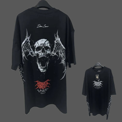 Apex Ritual – Anime Print Men's Crewneck T-Shirt – Loose Casual Fitness Training Cotton Tee