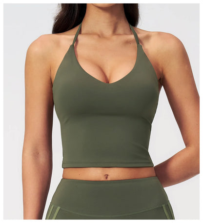 Apex Ritual – Yoga Tank Top Summer Women Deep-V – Fitness Shockproof Push Up Running Vest