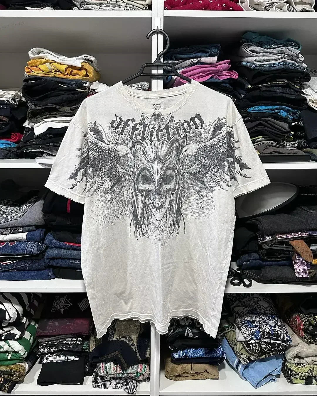 Apex Ritual – Y2K Hip Hop Oversized Long Sleeve T-Shirt – Gothic Round Neck Streetwear Top