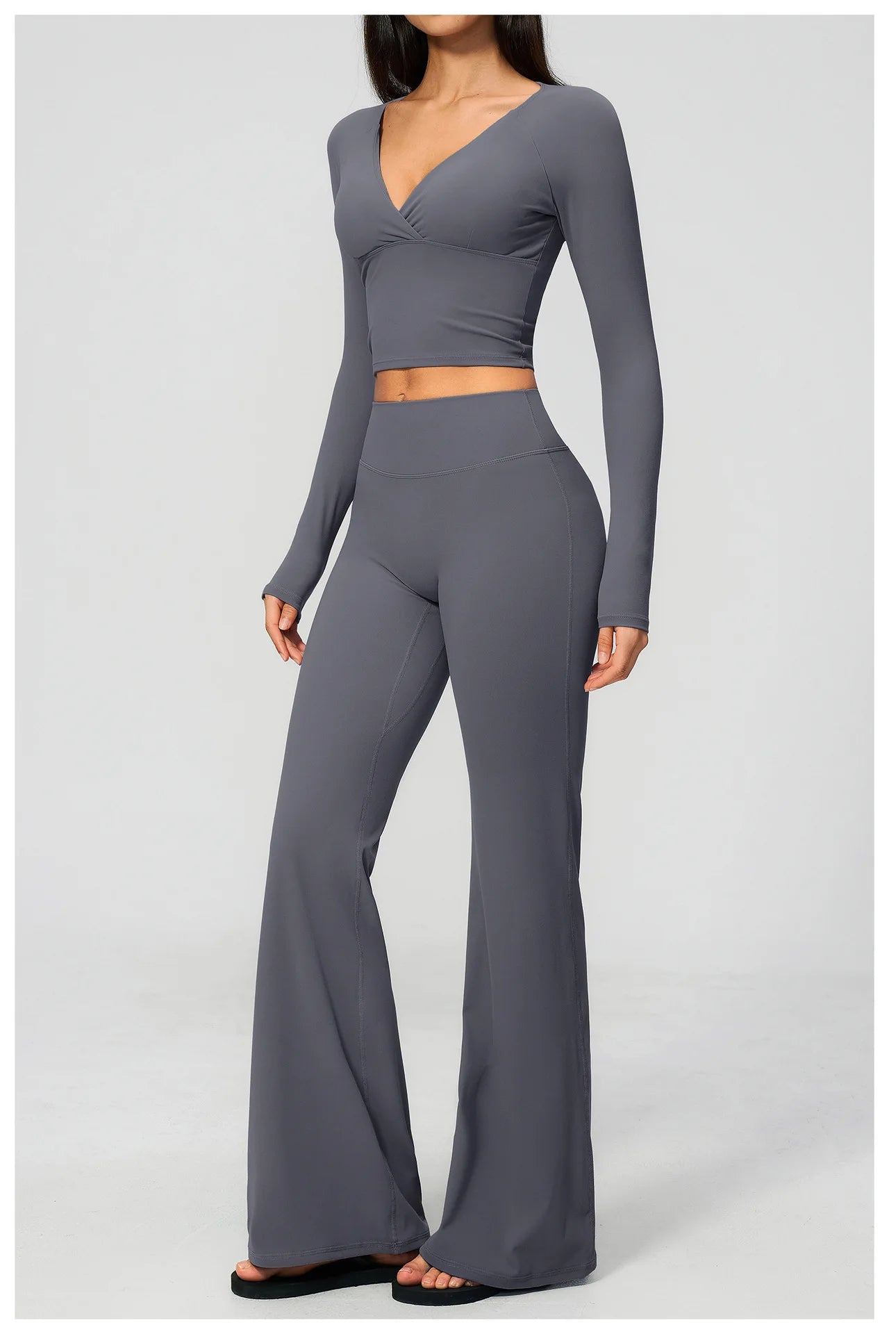 Apex Ritual – Yoga Set 2PCS Women – Gym Legging Fitness Bra Crop Top Long Sleeve Sports Suits
